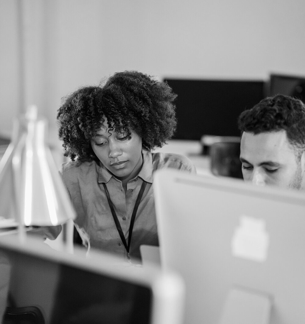 working together team image in office