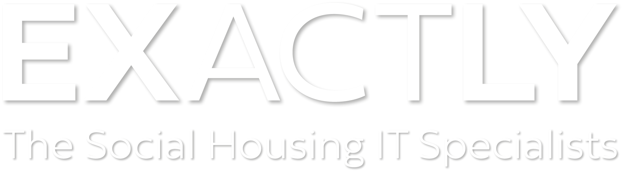 Exactly the social housing IT specialists logo white