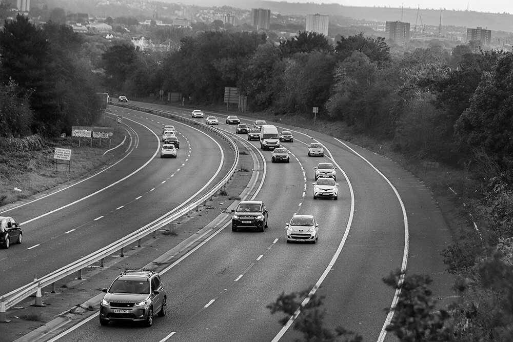 image of busy dual carriageway in the UK