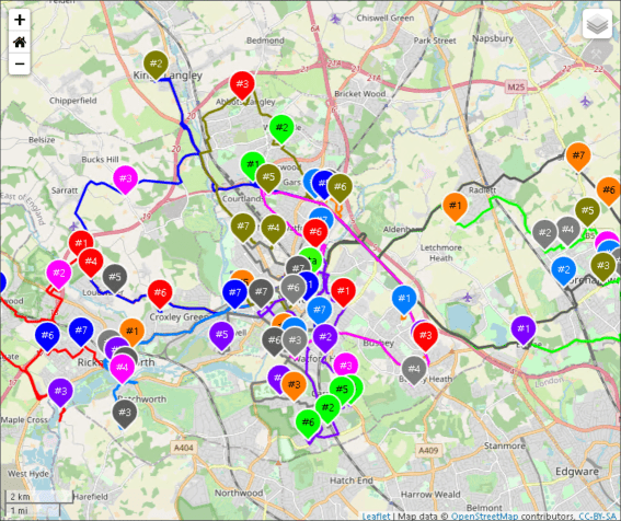 map after More IQ route planning software